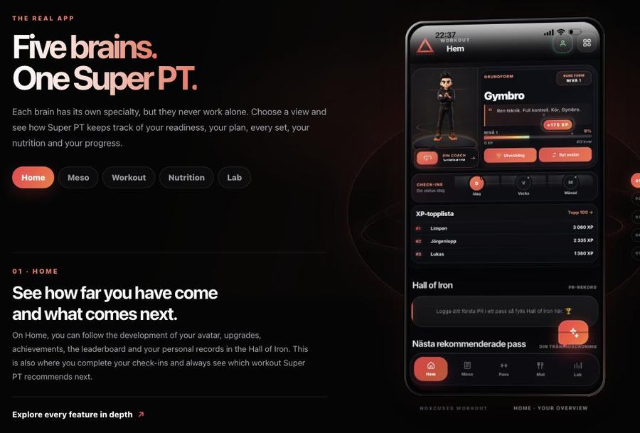noxcuses.se — the coaching app I designed and built